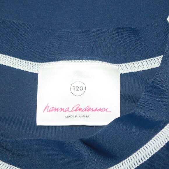 Hanna Andersson Navy Blue Rash Guard Size EU 120 US 6-7 - Picture 6 of 6